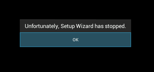 Setup Wizard Stopped